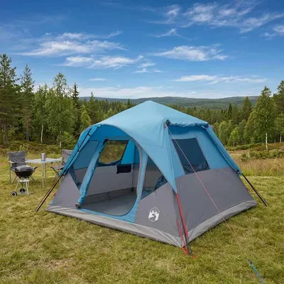 vidaXL Cort Instant albastru 305 x 275 x 190 cm Poliester și oțel
