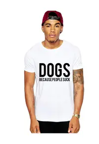 Tricou barbati alb - Dogs - Alb