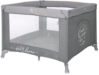 Pătuț pentru dormit și joacă Lorelli - Sunny Playground, Cool Grey Star