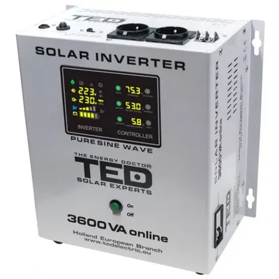 Invertor solar Off Grid TED de la 48V la 230V 3600VA/2400W unda sinusoidala pura TED000309