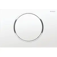Clapeta actionare rezervor wc alb mat detalii crom lucios Geberit Sigma10