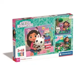 Puzzle Clementoni Gabby's Dollhouse: Loc de Joaca 3x48 piese