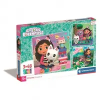 Puzzle Clementoni Gabby's Dollhouse: Loc de Joaca 3x48 piese