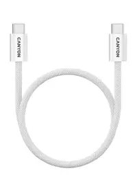 Cablu Canyon - OnWire 60MG, USB-C/USB-C, alb