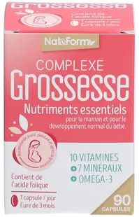Complexe Grossesse – Complex pentru femei însărcinate, 90 capsule, Nat&Form