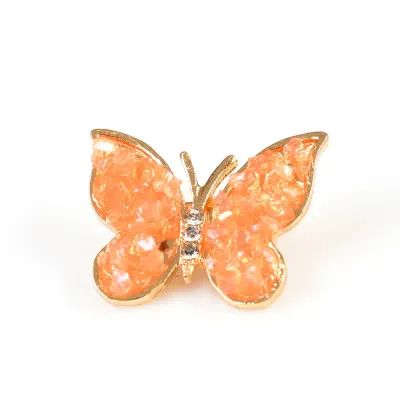 Brosa martisor fluture cu aripi portocalii
