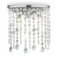 Aplica cu pandantive din cristal patrate, dreptunghiulare si octogonale cu terminatie in forma de picatura 3x40W