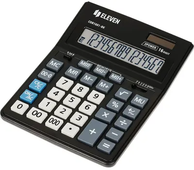 Calculator Eleven - CDB1601-BK, de birou, 16 cifre, negru