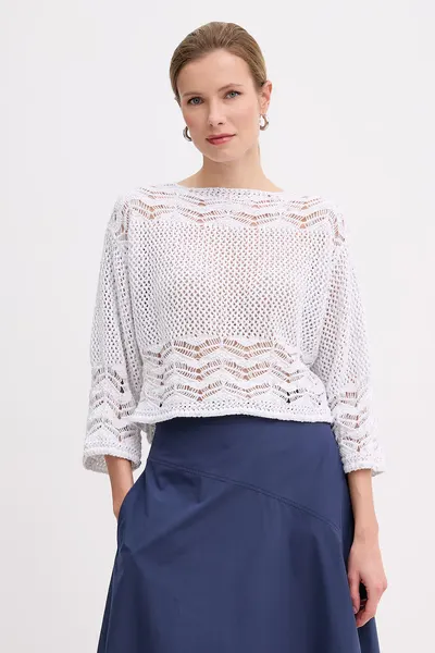 Marella pulover pentru femei, cu amestec de bumbac Emme by Marella
