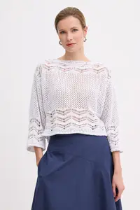Marella pulover pentru femei, cu amestec de bumbac Emme by Marella