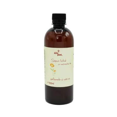 Sapun lichid cu galbenele si catina, eco, 500ml, Laboratoarele Nera Plant