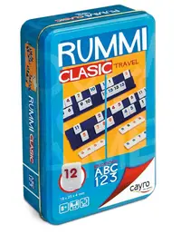 Joc compact pentru copii Cayro - Rummi Classic, in cutie metalica