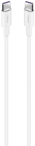Cablu ttec - Fast Charge, USB-C/USB-C, 2 m, 65W, alb