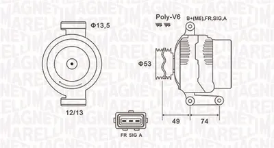 Alternator (14V, 115A) FORD MONDEO III 1.8 2.0 intre 2002-2007