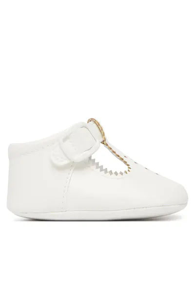 Pantofi de fete piele ecologica - alb - sistem inchidere Velcro