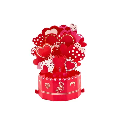 Decorațiune din hârtie Magic Pop-Ups Inimi