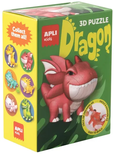 3D puzzle Apli Kids - Dragon, dragon roșu