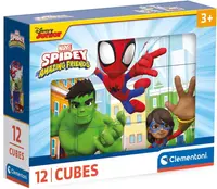 Puzzle cub Clementoni din 12 piese - Spidey și prietenii săi minunați