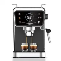 Espressor 2 in 1 HAUSBERG HB-3730IN, Hot & Cold, 20 bari, 1350 W, 1,5 L, Protectie la Supraincalzire si Suprapresiune, ERP, NTC, PID, Timer, Display, Spumare, Cafea macinata si capsule Engros