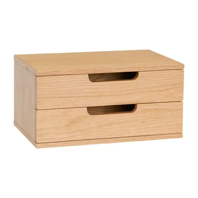 Noptieră în culoare naturală suspendată/cu rafturi cu aspect de lemn de stejar AtHand – Hübsch