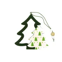 Ornament brad Brăduți stilizați 10 x 8.5 cm