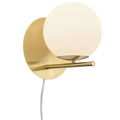 202000108 Lampa perete Pure 1xMax.28W E14 Auriu mat