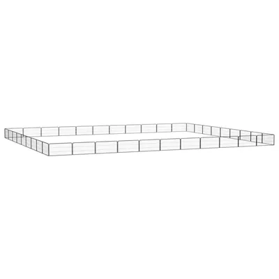 Gossi tarc caini 40 panouri negru 100x50 cm otel vopsit electrostatic