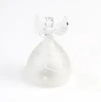 Decoratiune Craciun - Glass Angel with Light, pearls
