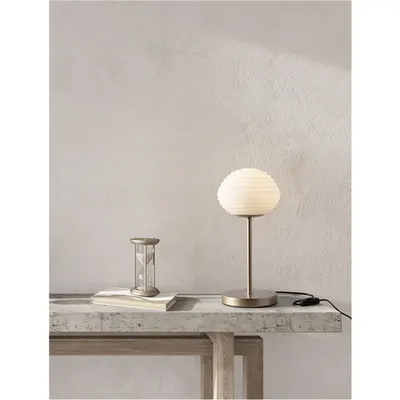 Veioza ALLEN Mat Auriu Metal & Milky Alb Structured Sticla LED E14 1x5W 230V IP20 Fara bec