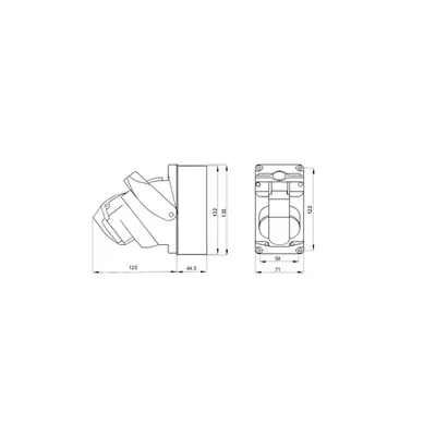 Organizator santier C - WITH BOTTOM - IP44 - 2P+E 16A 110V 4H