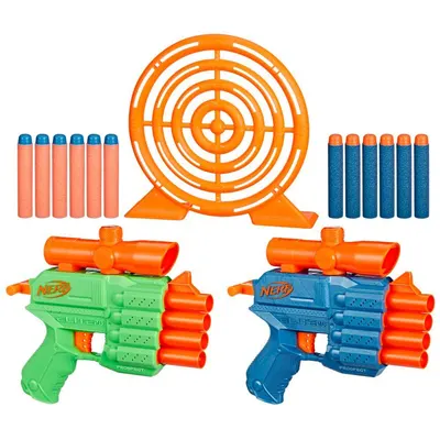 Blastere Nerf Elite 2.0 - Face Off Target, 2 bucăți, cu 12 săgeți și țintă