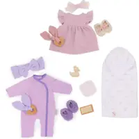 Set de accesorii pentru păpuși Battat Lulla Baby - Haine pentru fete, 11 piese
