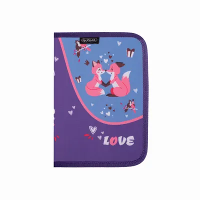 Penar neechipat, 1 fermoar, 13.5x19.5x3cm, Love, Herlitz