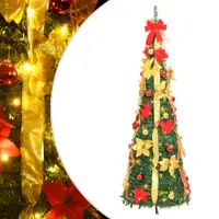 vidaXL Brad de Crăciun artificial pop-up 100 LED-uri verde 150 cm