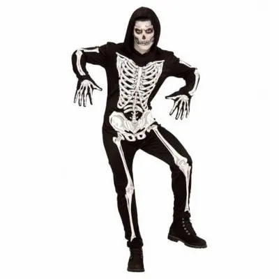 Costum schelet negru infricosator
