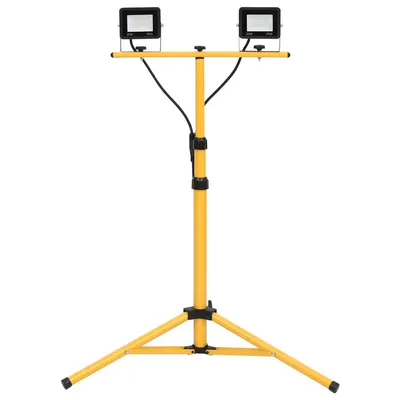Gossi proiector cu led si trepied, 2x20 w, alb rece