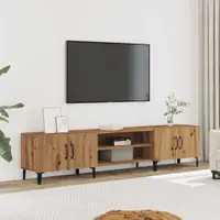 Gossi dulap tv, stejar artizanal, 180x31,5x40 cm, lemn prelucrat