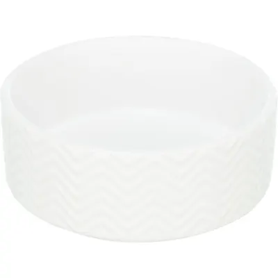 Castron ceramic pentru caini pisici Trixie Alb 0,4 l 13 cm