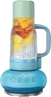 Blender portabil Ninja - BlendBoss, DB351EUBL, 710 ml, 1100W, Blue Raspberry