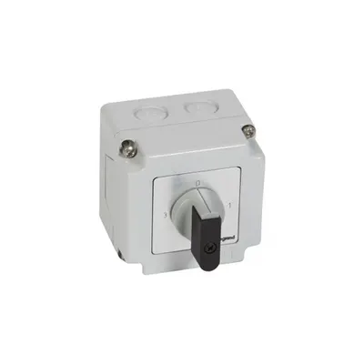 Intrerupator rotativ- 3-way switch cu off - PR 12 - 1P - 16 A - box 76x76 mm