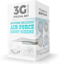 Vopsele acrilice de nouă generație AK Interactive - Modern Hellenic Air Force Ghost Scheme AK11753 (4 x 17 ml)