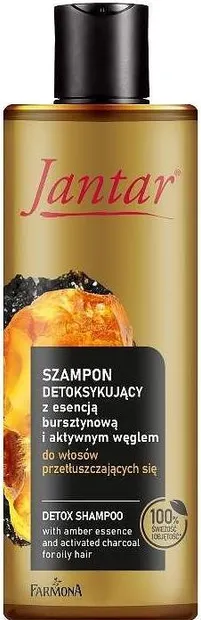 Farmona Jantar Șampon detoxifiere pentru păr gras cu chihlimbar și cărbune activat, 300 ml