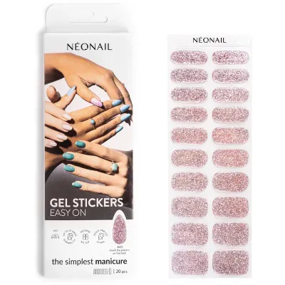 NEONAIL Easy On Gel Stickers folii autocolante pentru unghii cu utilizarea lămpii UV/LED culoare M07 20 buc