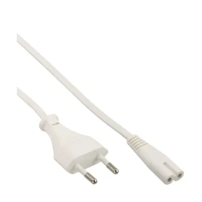 Cablu de alimentare Euro la IEC C7 0.3m Alb, InLine IL16603W