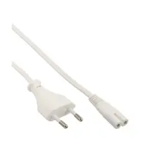 Cablu de alimentare Euro la IEC C7 0.3m Alb, InLine IL16603W