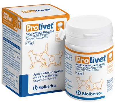 Prolivet, supliment nutritional pentru sustinerea functiei hepatice la caini de talie mica si pisici, 30 tablete