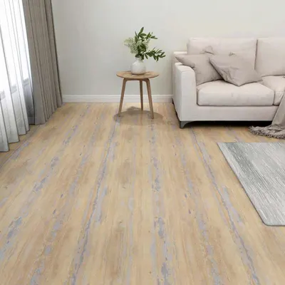 vidaXL Plăci de Pardoseală Maro și gri 5,11 m² 55 buc. PVC
