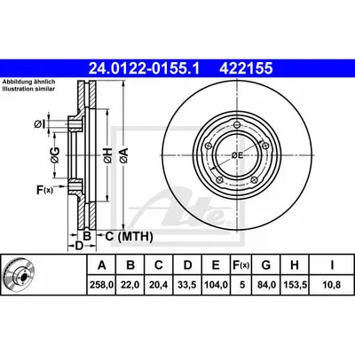 Disc frana ATE 24.0122-0155.1