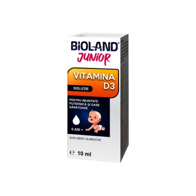 Bioland Junior vitamina D3 solutie, Biofarm | 10 ml