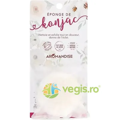 Burete Natural din Konjac Alb 1buc